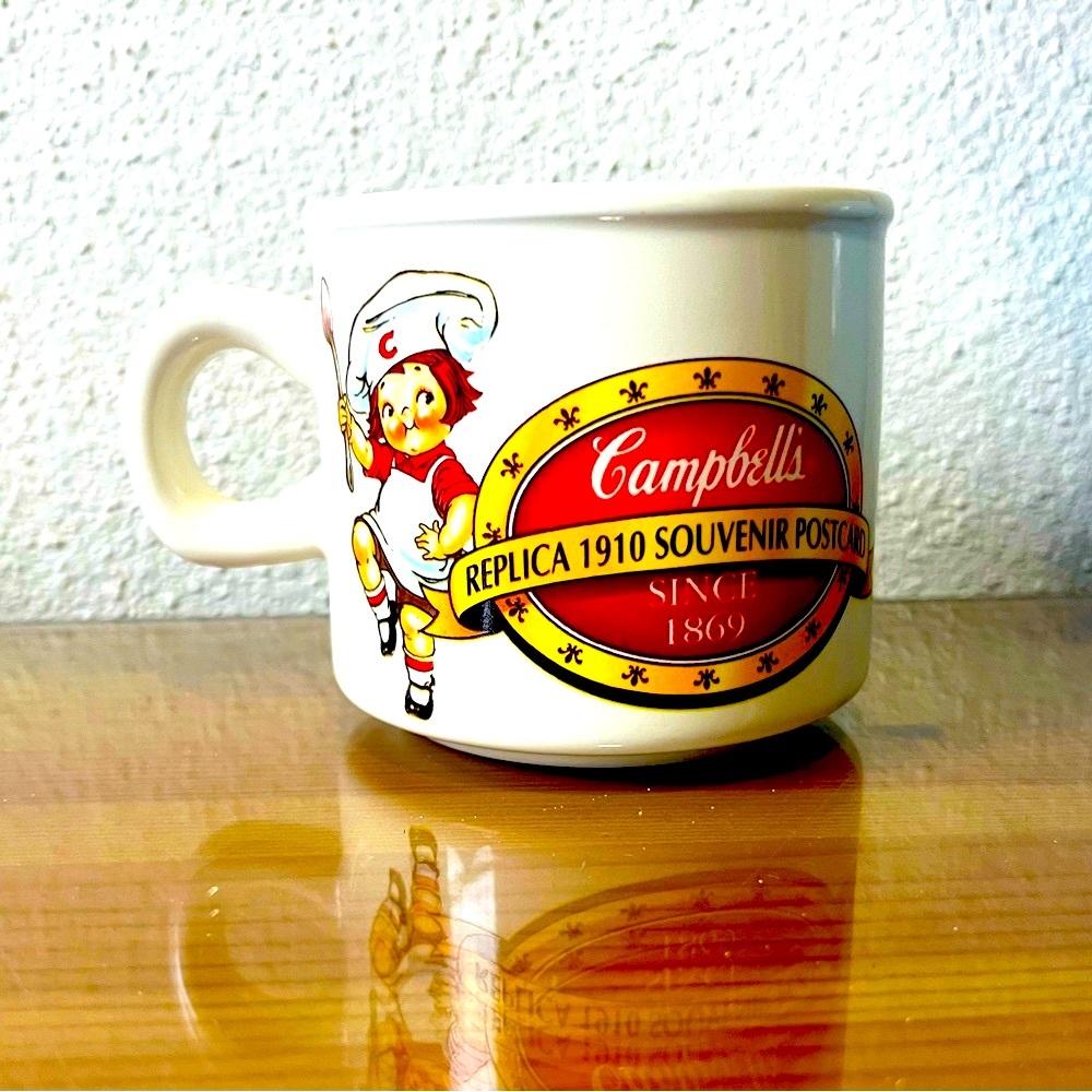 1994 Campbells Soup Mug, Replica 1910 Souvenir Postcard